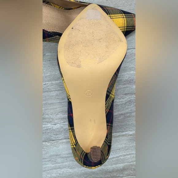 Lilania Lulus Plaid Spike Pump Point Toe Heels Womens Size 7.5 - Picture 7 of 12